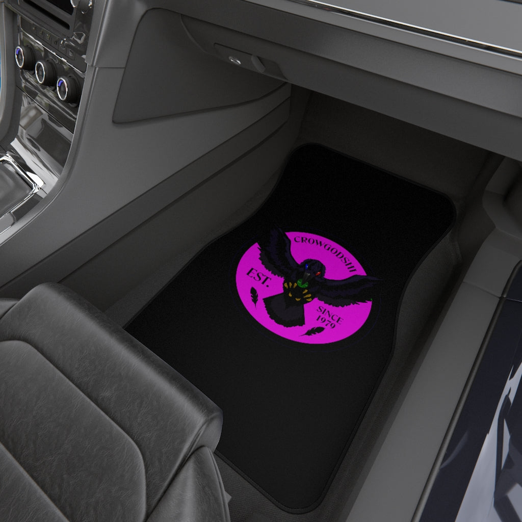 Crowgodshi Car Mats (2x Front), PINK