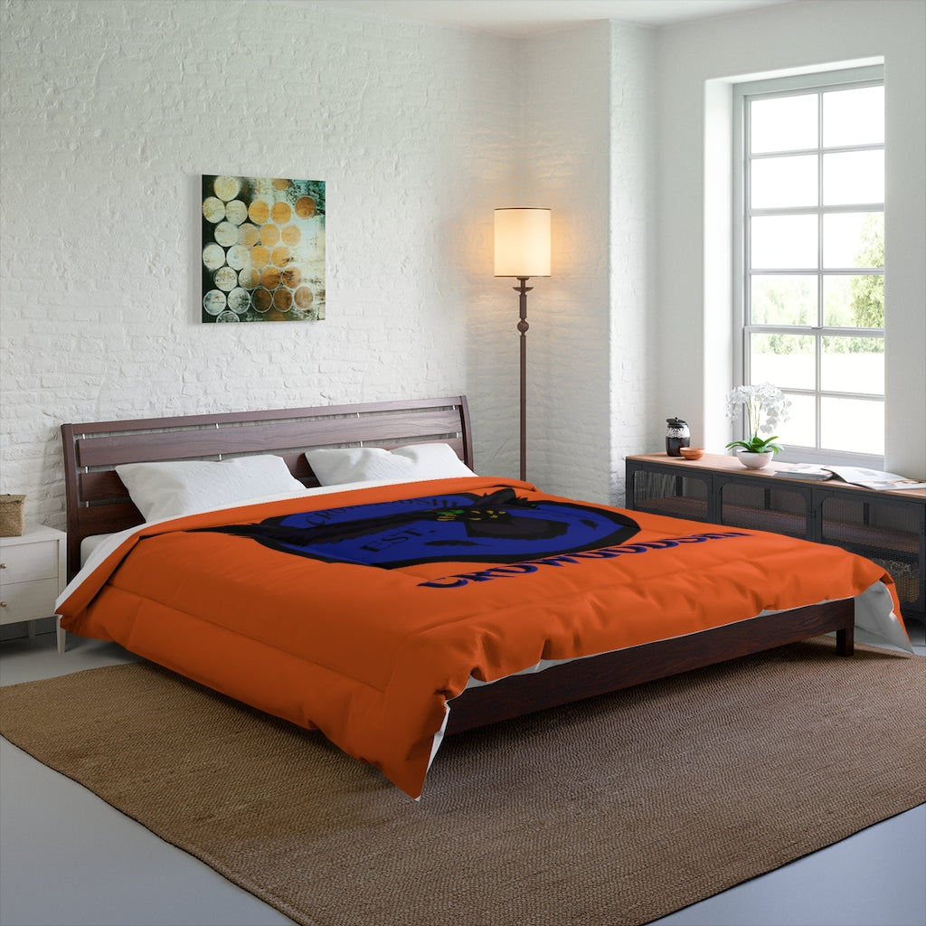 Crowgodshi First Generation Comforter, BLUE LOGO