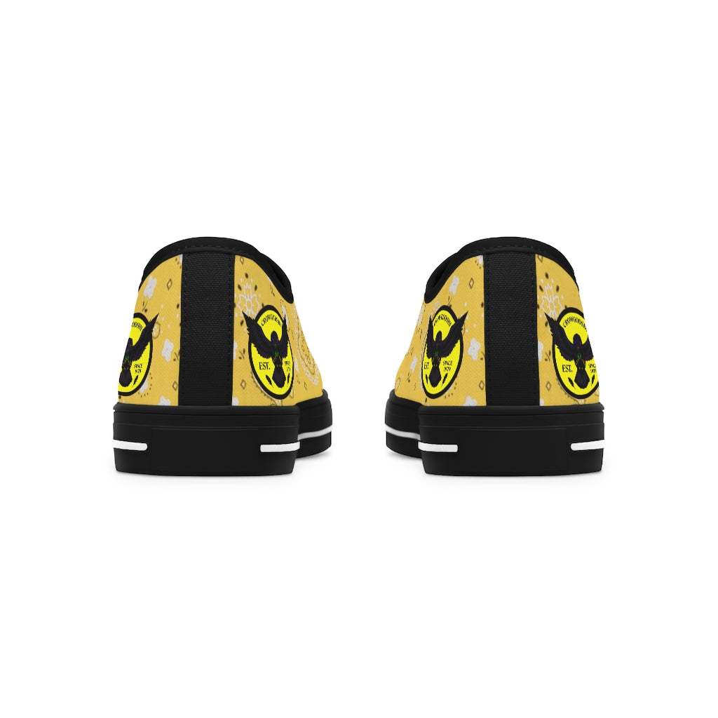 Women's Crowgodshi Yellow Colors Low Top Sneakers