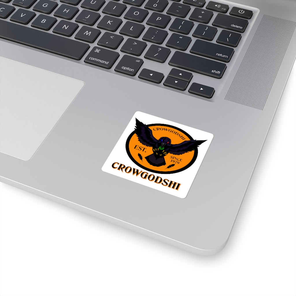 Crowgodshi Square Stickers, ORANGE LOGO