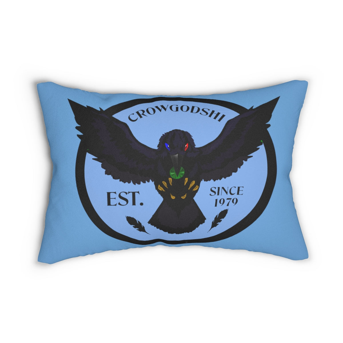 Crowgodshi First Generation Lumbar Pillow, CAROLINA BLUE LOGO