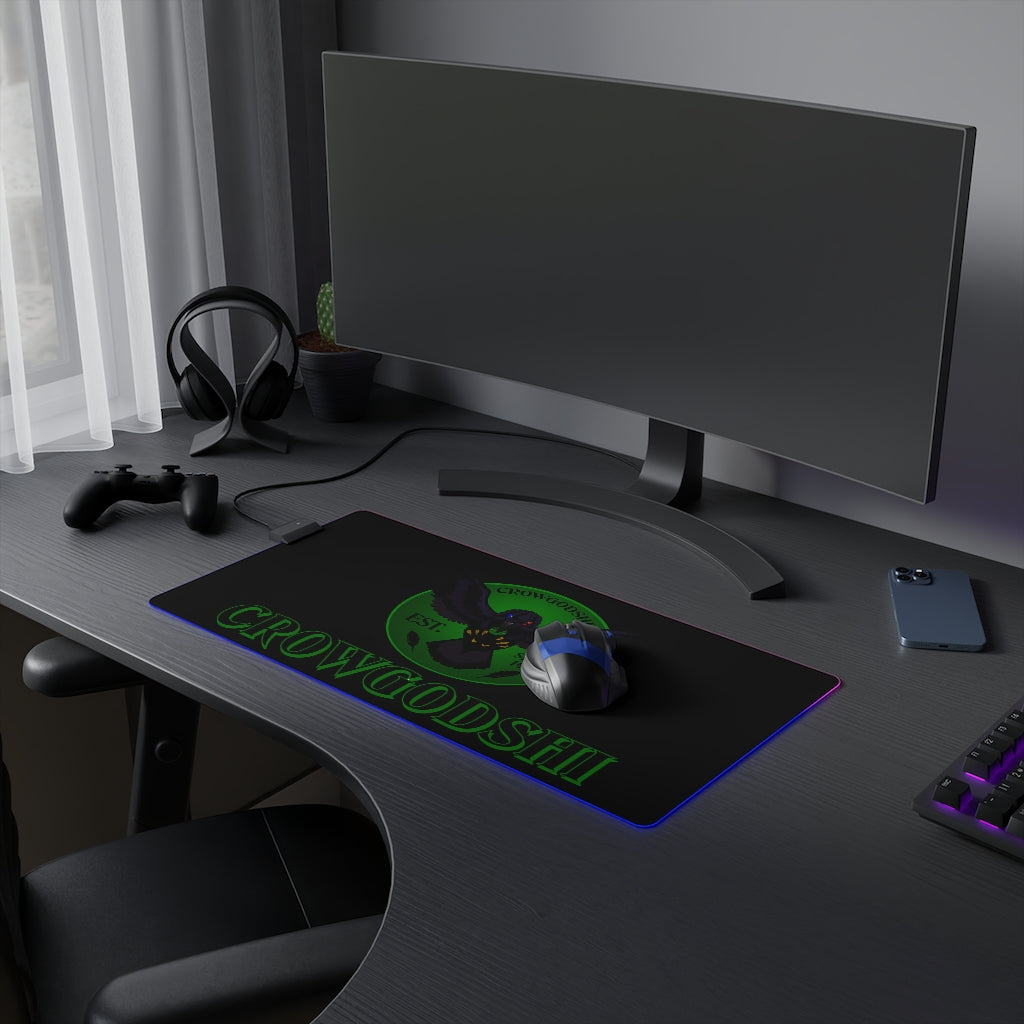 Crowgodshi LED Mouse Pad, GREEN