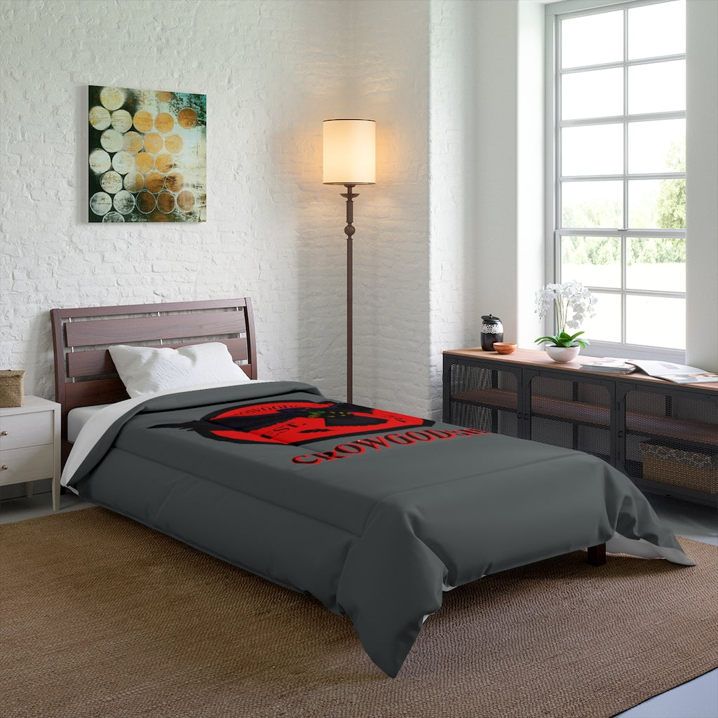 Crowgodshi First Generation Comforter, RED LOGO
