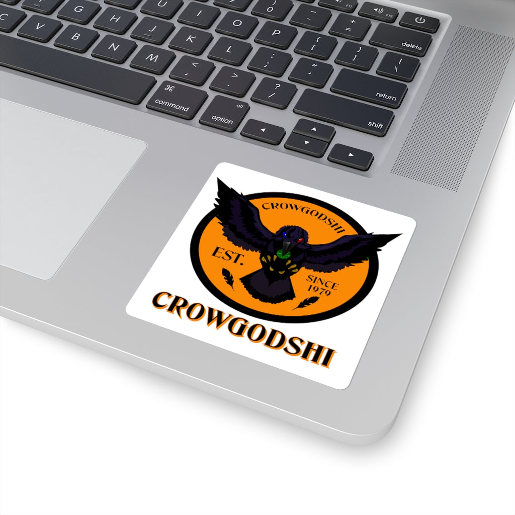 Crowgodshi Square Stickers, ORANGE LOGO