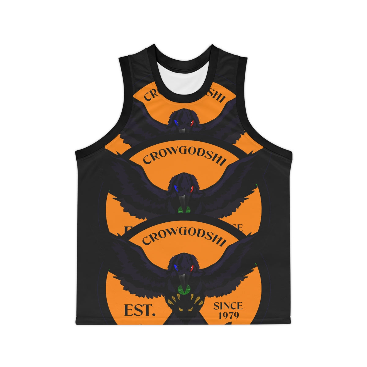 Special Edition Crowgodshi Designer Basketball Jersey, ORANGE LOGO