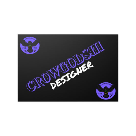 Crowgodshi Designer Satin Posters, PURPLE