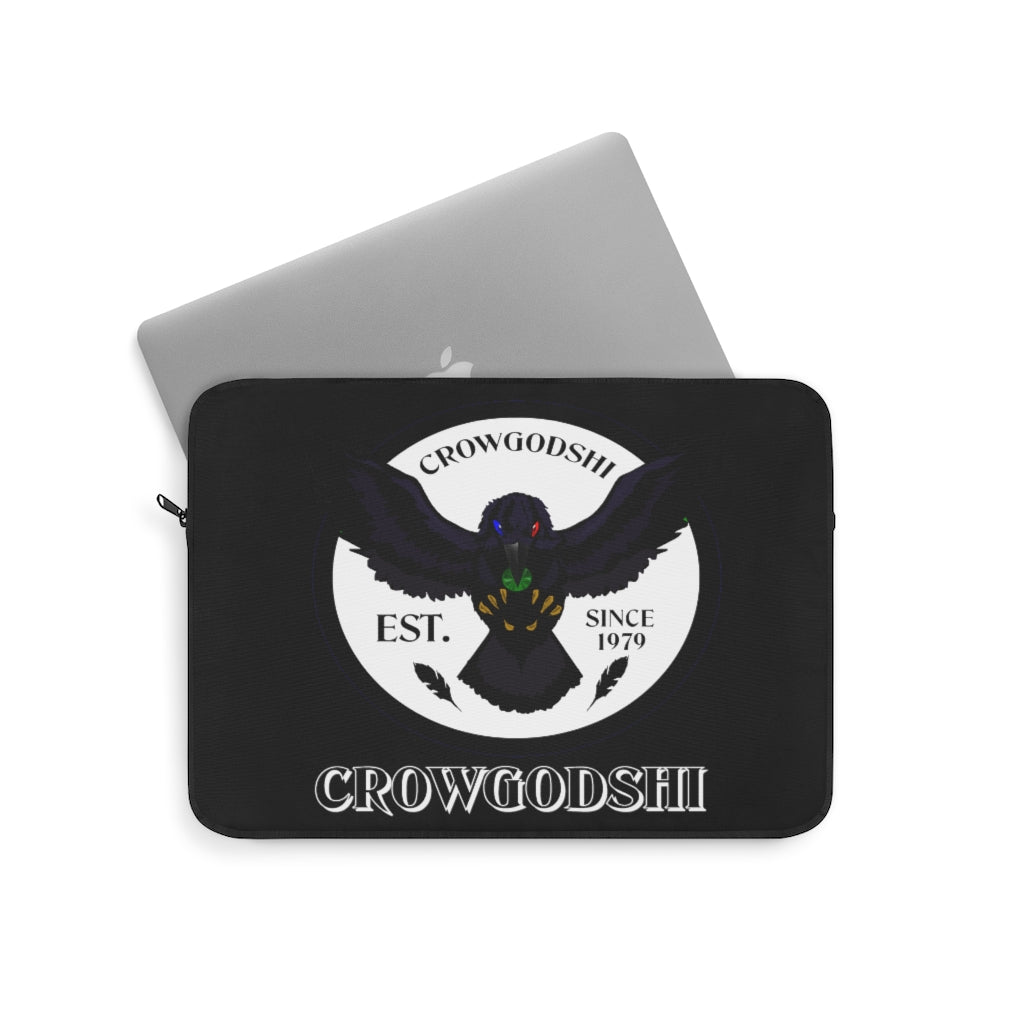 Crowgodshi First Generation Laptop Sleeve, WHITE LOGO