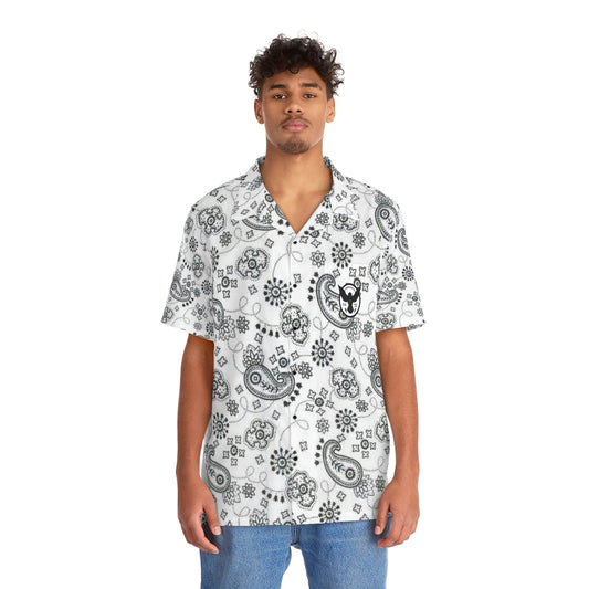 Crowgodshi Men's White Colors Hawaiian Shirt