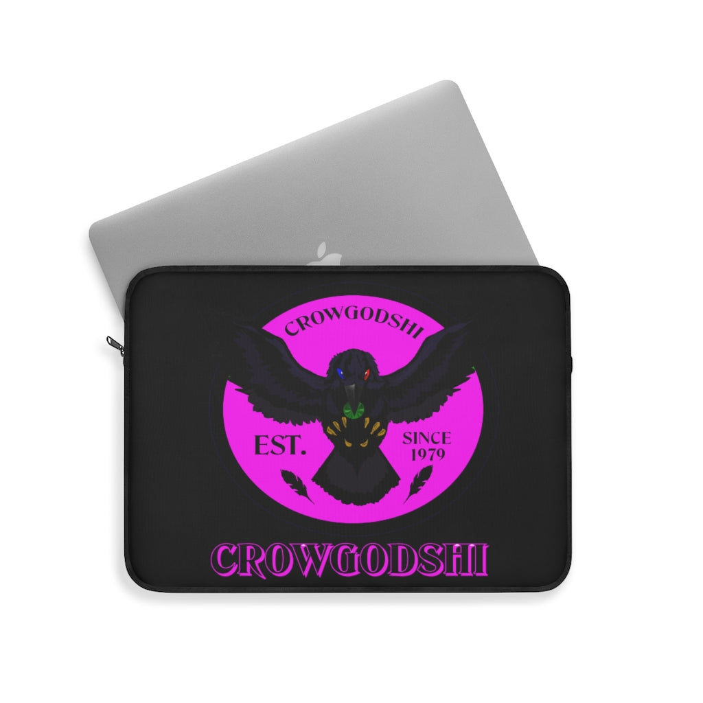Crowgodshi First Generation Laptop Sleeve, PINK LOGO
