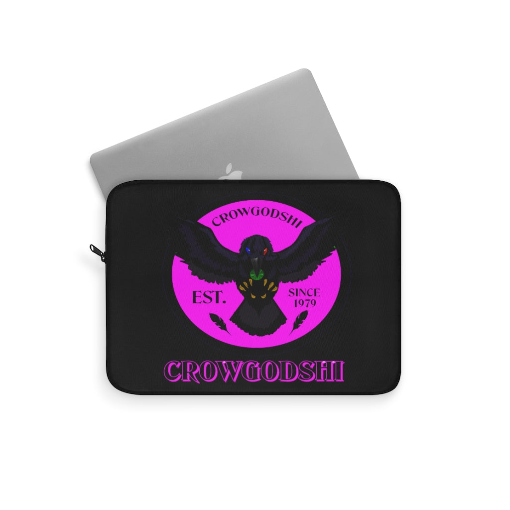 Crowgodshi First Generation Laptop Sleeve, PINK LOGO