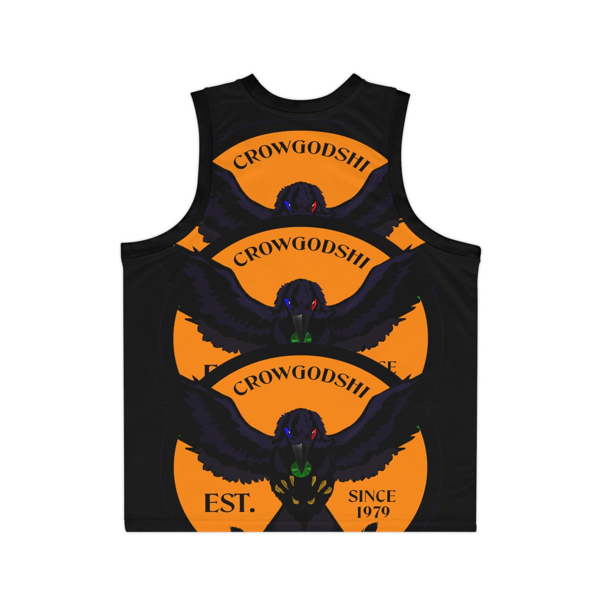 Special Edition Crowgodshi Designer Basketball Jersey, ORANGE LOGO