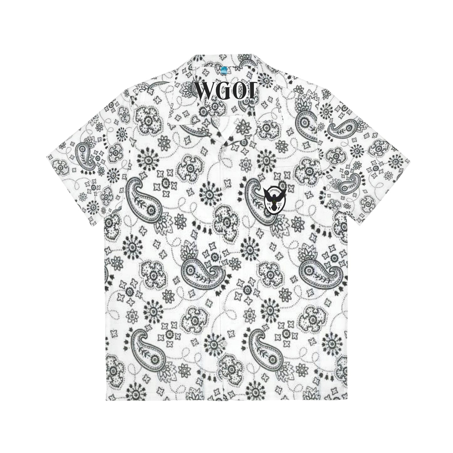 Crowgodshi Men's White Colors Hawaiian Shirt